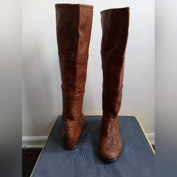 Stuart Weitzman Brown 100% Leather Made in Spain Knee High Boots size 7.5 - Picture 8 of 15